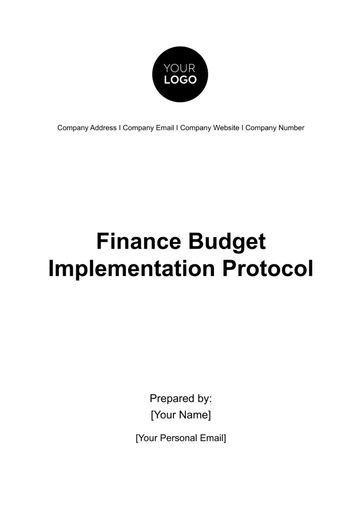 Free Finance Budget Implementation Protocol Template to Edit Online