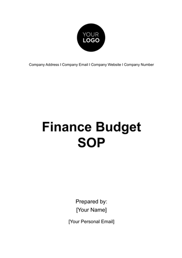 Free Finance Budget SOP Template to Edit Online