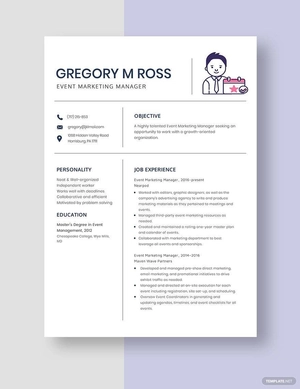 Event Marketing Manager Resume