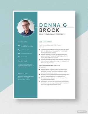Health Insurance Specialist Resume