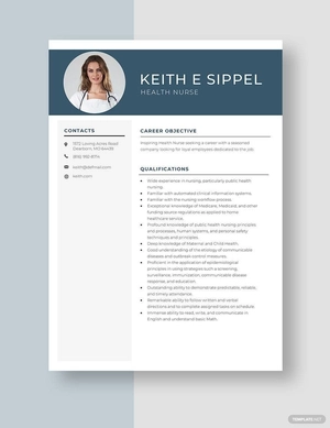 Health Nurse Resume