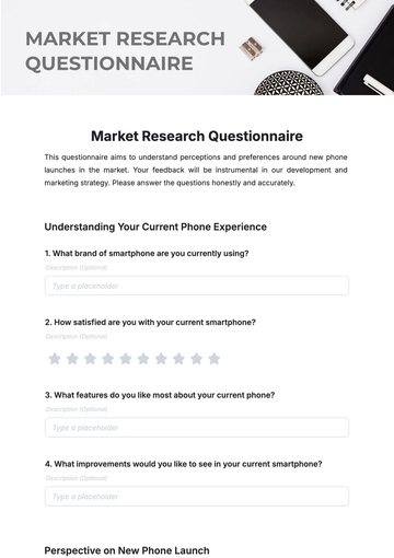 Free Questionnaire Template to Edit Online