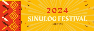 Free Sinulog Festival 2024 Ticket Template to Edit Online