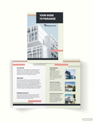 Professional Real Estate Broker Agent/Agency Bi-Fold Brochure Template