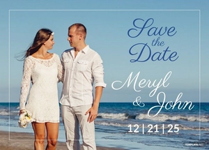 Save the Date Postcard Template