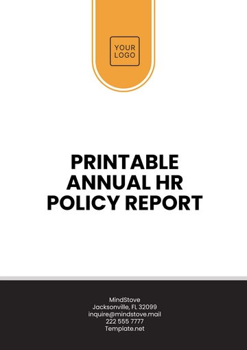 Free Printable Annual HR Policy Report Template to Edit Online