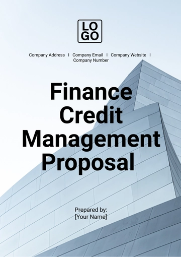 Free Finance Credit Management Proposal Template to Edit Online