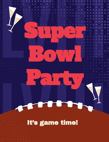 Free Super Bowl Party Flyer Template to Edit Online