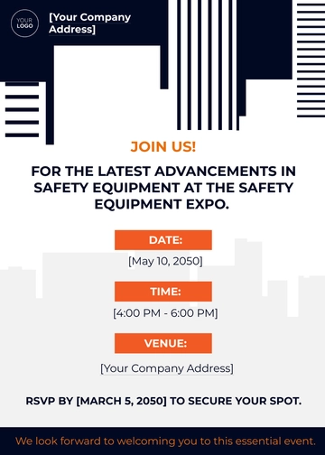 Free Safety Equipment Expo Invitation Card Template to Edit Online