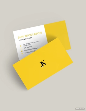 Fashion Blogger Business Card Template