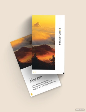 Flat Camera Business Card Template
