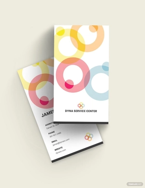 Four Os Round Service Business Card Template