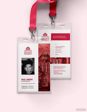 Vertical University ID Card Template