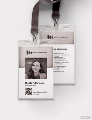 Vintage Employee ID Card Template