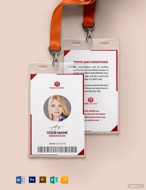 Blank Non-Profit Organizations ID Card Template
