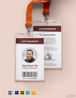 Car Insurance ID Template