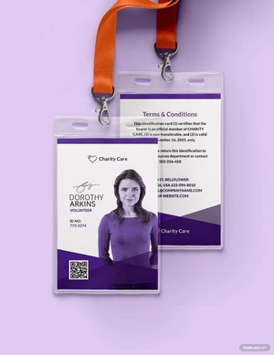 Charity ID Card Template