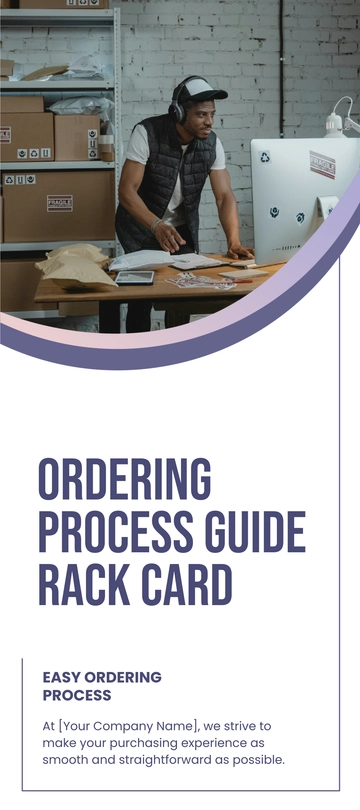 Free Ordering Process Guide Rack Card Template to Edit Online