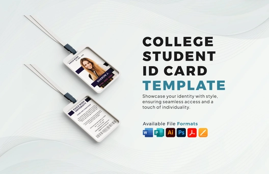 College Student ID Card Template