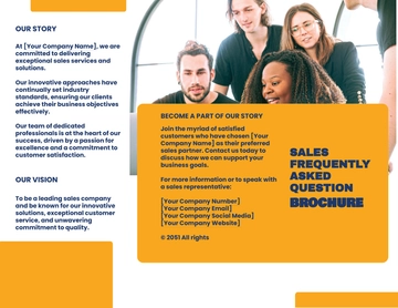 Free Sales Frequently Asked Questions Brochure Template to Edit Online