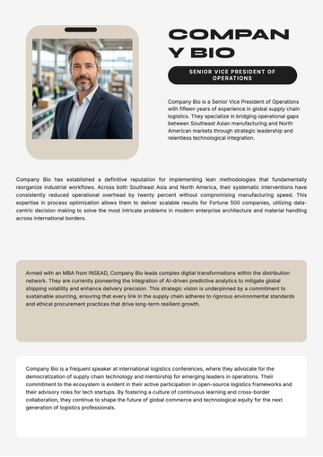 Free Company Bio Template to Edit Online