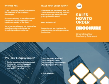 Free Sales How to Order Brochure Template to Edit Online