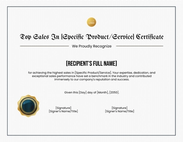 Free Top Sales in Product/Service Certificate Template to Edit Online