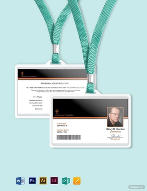Minister Church Card Template