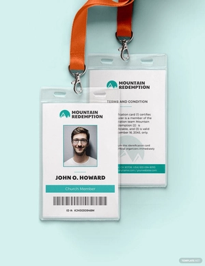 Printable Church ID Card Template