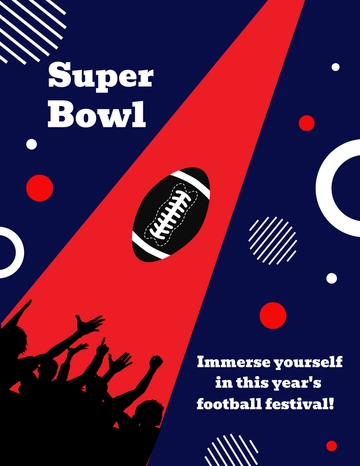 Free Super Bowl Flyer Template to Edit Online