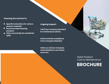 Free Sales Product Care and Maintenance Brochure Template to Edit Online