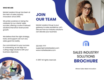 Free Sales Industry Solutions Brochure Template to Edit Online