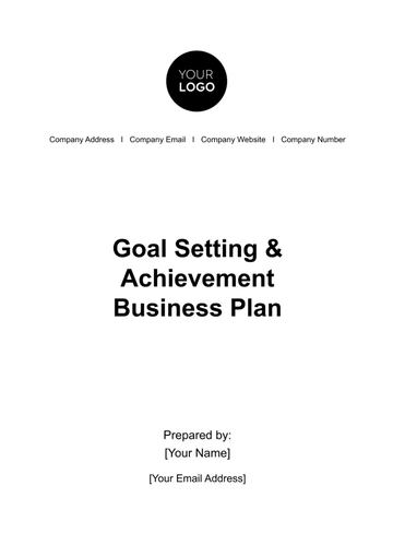 Free Goal Setting & Achievement Business Plan HR Template to Edit Online