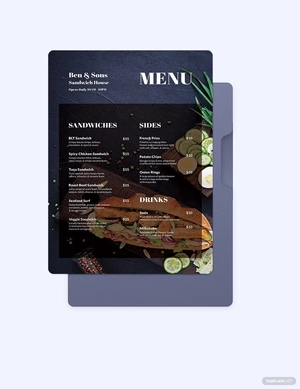 Sandwich/Sub Poster Menu Template