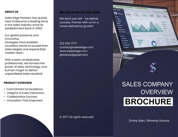 Free Sales Company Overview Brochure Template to Edit Online