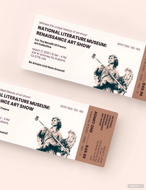 Art Show Event Ticket Template