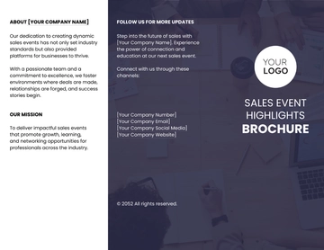 Free Sales Event Highlights Brochure Template to Edit Online