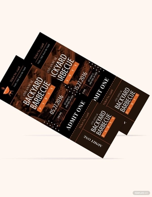 Backyard BBQ Ticket Template