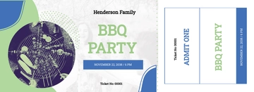 Free Family BBQ Ticket Template to Edit Online