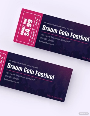 Gala Festival Event Ticket Template