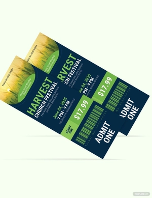 Harvest Church Ticket Template