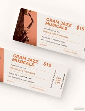 Jazz Event Ticket Template