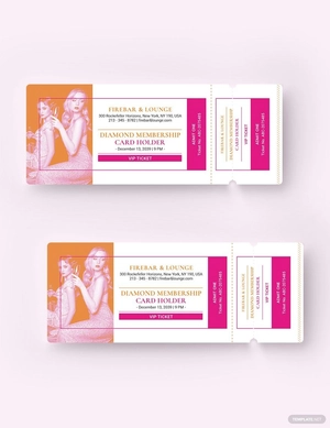 Vip Ticket Card Template