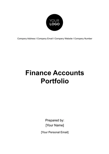 Free Finance Accounts Portfolio Template to Edit Online