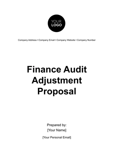Free Finance Audit Adjustment Proposal Template to Edit Online
