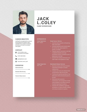 Camp Supervisor Resume
