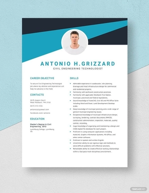 Civil Engineering Technologist Resume