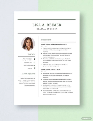 Coastal Engineer Resume