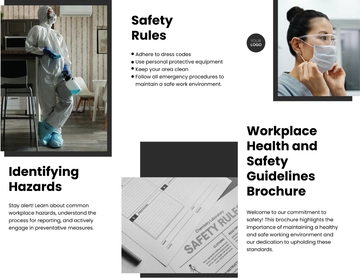 Free Workplace Health and Safety Guidelines Brochure Template to Edit Online