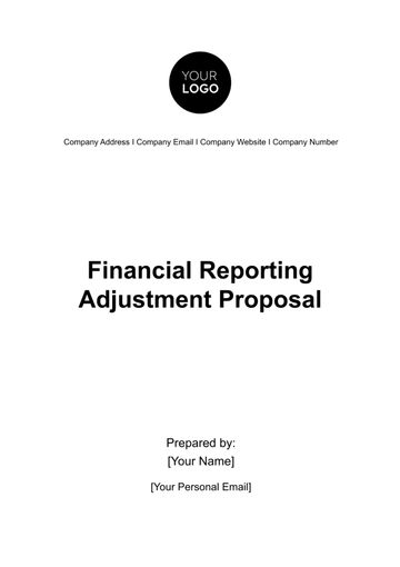 Free Financial Reporting Adjustment Proposal Template to Edit Online